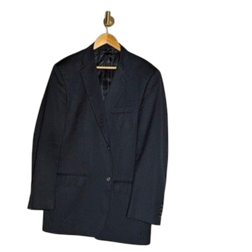 100% Wool Joseph & Feiss Gold Black Blazer Men's 44R Tailored Suit Jacket
